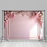 Lofaris Sunlight Pink Molding Floral Wall Wedding Backdrop