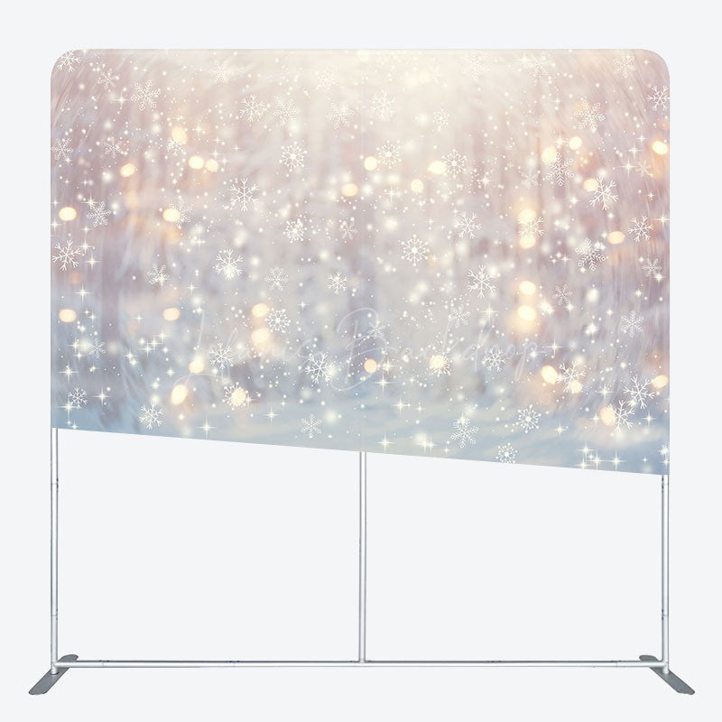Lofaris Sunlight Snowy Winter Forest Square Tension Backdrop