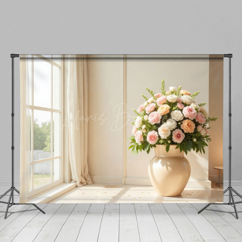 Lofaris Sunlight Window Floor Vase Floral Spring Backdrop