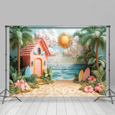 Lofaris Sunny Beach Coconut Tree Tropical Vibe Summer Backdrop