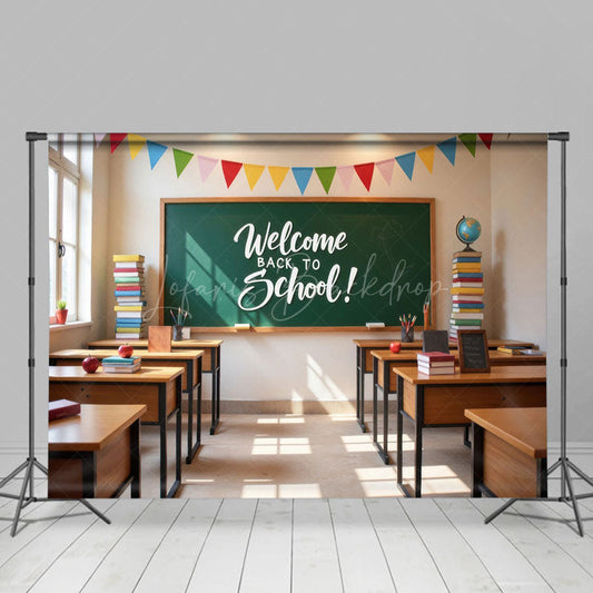 Lofaris Sunny Books Welcome Back To School Photo Backdrop