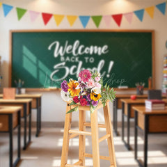 Lofaris Sunny Books Welcome Back To School Photo Backdrop
