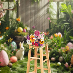 Lofaris Sunny Day Light Spring Bunny Eggs Easter Backdrop