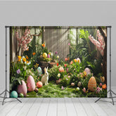 Lofaris Sunny Day Light Spring Bunny Eggs Easter Backdrop