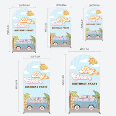 Lofaris Sunny Day Sky Big One Happy Birthday Arch Backdrop
