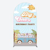 Lofaris Sunny Day Sky Big One Happy Birthday Arch Backdrop