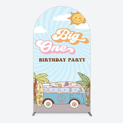 Lofaris Sunny Day Sky Big One Happy Birthday Arch Backdrop