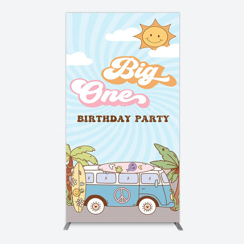 Lofaris Sunny Day Sky Big One Happy Birthday Rectangle Backdrop