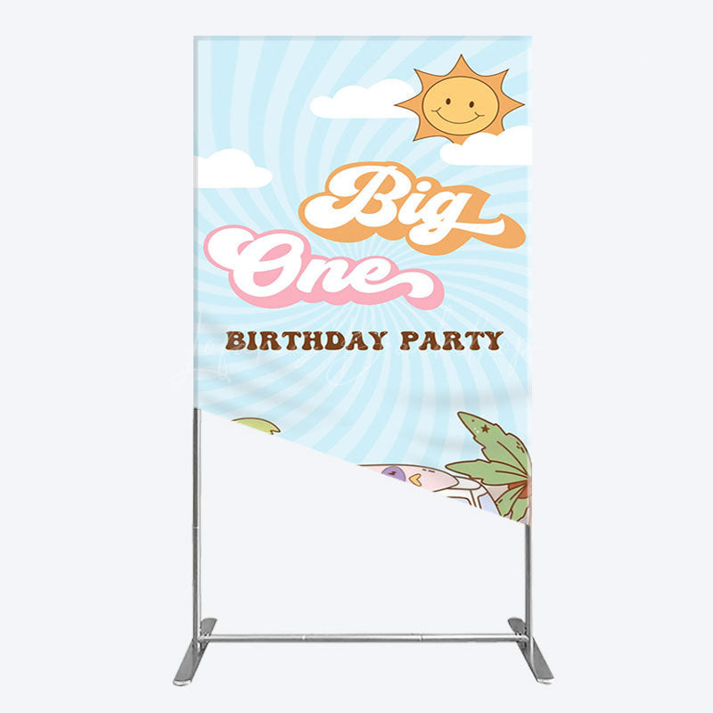 Lofaris Sunny Day Sky Big One Happy Birthday Rectangle Backdrop