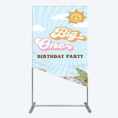 Lofaris Sunny Day Sky Big One Happy Birthday Rectangle Backdrop