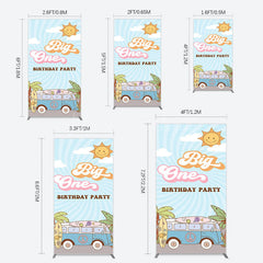 Lofaris Sunny Day Sky Big One Happy Birthday Rectangle Backdrop