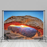 Lofaris Sunrise At Mountaintop Warm Sky Photography Backdrop