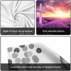 Lofaris Sunrise Purple Floral Cross Easter Garage Door Banner