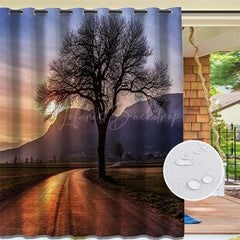 Lofaris Sunset Landscape Waterproof Printed Outdoor Curtains For Gazebo