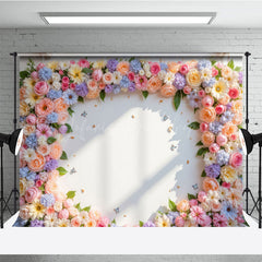 Lofaris Sunshine Floral Arch White Wall Spring Vibe Backdrop