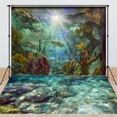 Lofaris Sunshine Shark Under The Sea Scenery Combo Set Backdrop