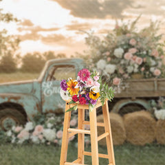 Lofaris Sunshine Truck Spring Photography Backdrop For Shoot