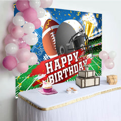 Lofaris Super Bowl Champion Field Happy Birthday Backdrop