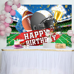Lofaris Super Bowl Champion Field Happy Birthday Backdrop