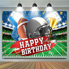 Lofaris Super Bowl Champion Field Happy Birthday Backdrop