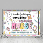 Lofaris Sweet Amazing Emergency Nurse Thank You Backdrop