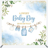 Lofaris Sweet Baby Boy Plant Gender Reveal Square Backdrop