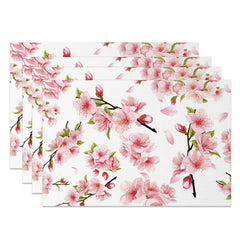 Lofaris Sweet Baby Pink Peach Blossom Set of 4 Placemats