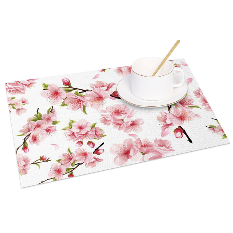 Lofaris Sweet Baby Pink Peach Blossom Set of 4 Placemats