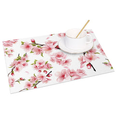 Lofaris Sweet Baby Pink Peach Blossom Set of 4 Placemats