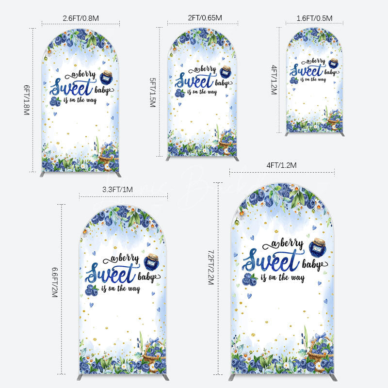 Lofaris Sweet Berry Floral Lovely Baby Shower Arch Backdrop