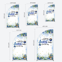 Lofaris Sweet Berry Floral Lovely Baby Shower Half Moon Arch Backdrop