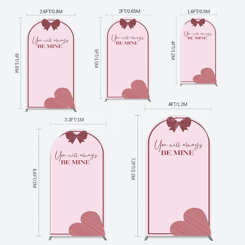 Lofaris Sweet Bow Heart You Are Mine Wedding Arch Backdrop