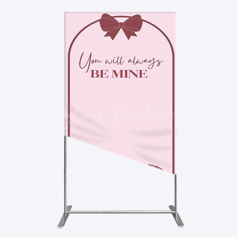 Lofaris Sweet Bow Heart You Are Mine Wedding Rectangle Backdrop
