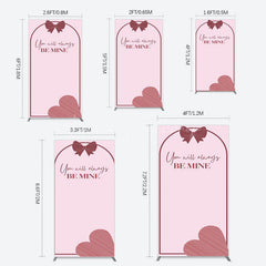 Lofaris Sweet Bow Heart You Are Mine Wedding Rectangle Backdrop