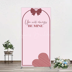 Lofaris Sweet Bow Heart You Are Mine Wedding Rectangle Backdrop