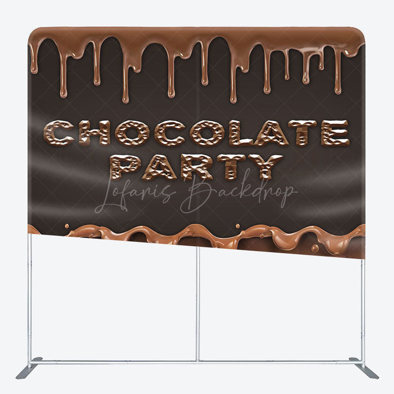 Lofaris Sweet Chocolate Birthday Square Tension Backdrop