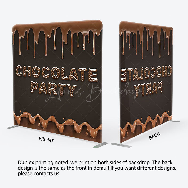 Lofaris Sweet Chocolate Birthday Square Tension Backdrop