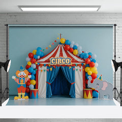 Lofaris Sweet Circus Balloons Birthday Cake Smash Backdrop