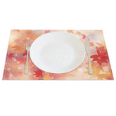 Lofaris Sweet Color Bokeh Maple Leaves Set of 4 Placemats