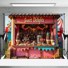 Lofaris Sweet Delights Dessert Shop Photography Backdrop