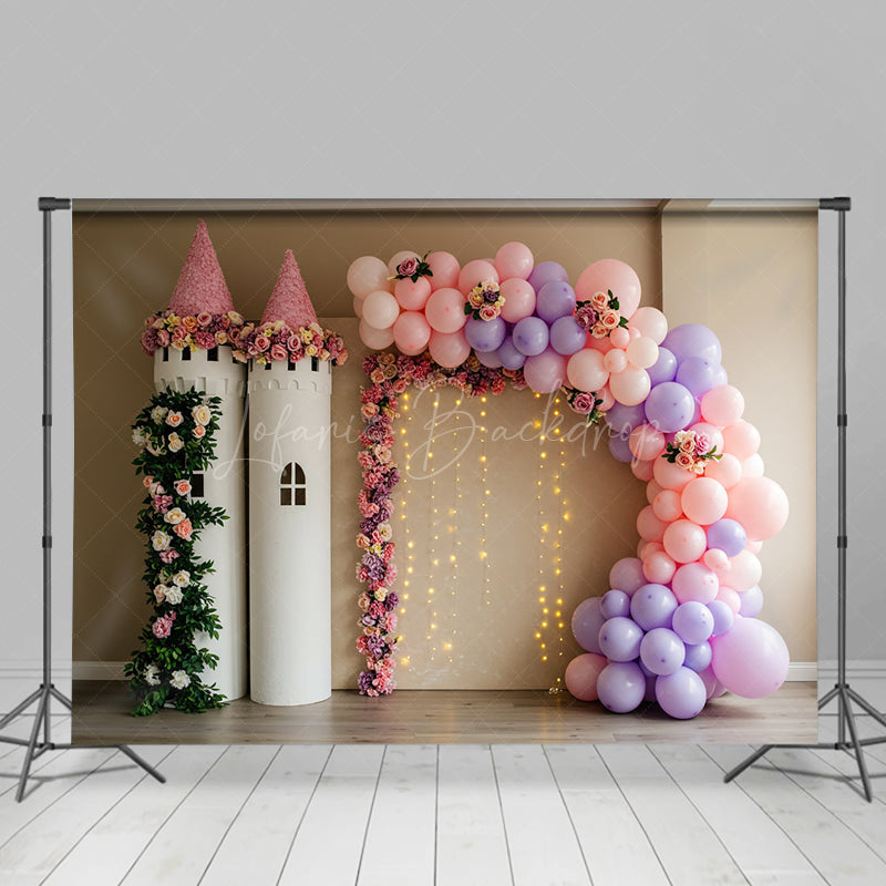 Lofaris Sweet Double Castle Floral Balloon Wedding Backdrop