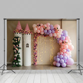 Lofaris Sweet Double Castle Floral Balloon Wedding Backdrop