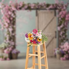 Lofaris Sweet Floral Arch Door Elegant Wedding Backdrop