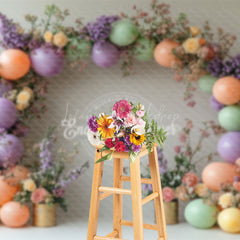 Lofaris Sweet Floral Balloon Arch Wedding Photo Backdrop