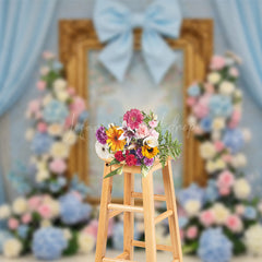 Lofaris Sweet Floral Bows Curtain Fine Art Wedding Backdrop