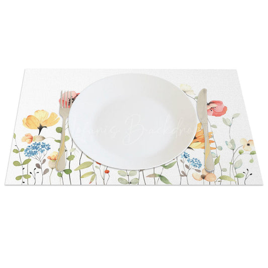 Lofaris Sweet Floral Fresh Spring Vibe Set of 4 Placemats