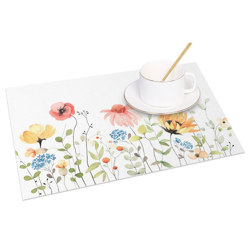 Lofaris Sweet Floral Fresh Spring Vibe Set of 4 Placemats