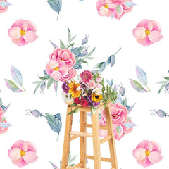 Lofaris Sweet Floral Leaves Fine Art Photography Backdrop