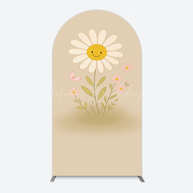 Lofaris Sweet Flower Butterfly Happy Birthday Arch Backdrop