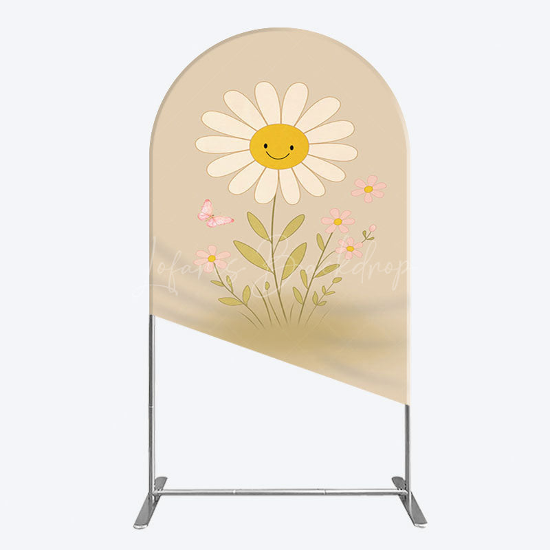 Lofaris Sweet Flower Butterfly Happy Birthday Arch Backdrop
